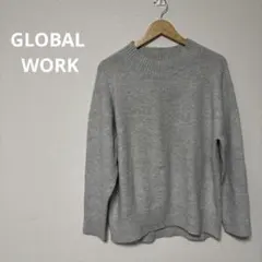GLOBAL WORK グローバルワーク ラメニット セーター グレー REG