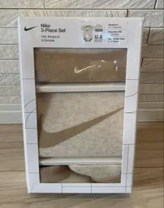 【新品未開封】Nike 3点セット ベージュ6-12ヶ月 帽子ボディスーツ靴下