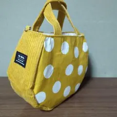 帆布&コーデュロイころりんバッグ　トートバッグ　ハンドメイド