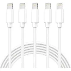 iPhone用充電ケーブル ライトニングケーブル 1.8m 5本セット