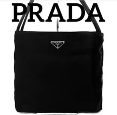 良品　PRADA プラダ　トートバッグ　ブラック　ショルダーバッグ　黒　ナイロン