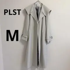 プラステPLST スプリングコート　ワイドセーラーカラーコートMカーキ