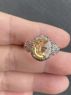 年末年始セール　一点物　天然高品質シトリンリング