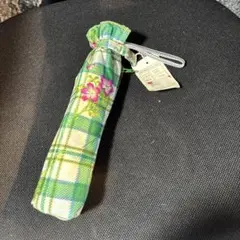 【新品タグ付】IVR'S 折りたたみ傘 華やかな花柄 グリーン 晴雨兼用