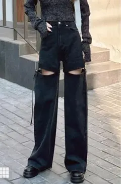 GRL 2Wayスリットデニムパンツ　[cu453]