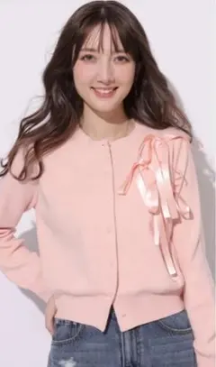 ❤︎ Apuweiser-riche ❤︎ アシメリボンカーデプルオーバー　新品のサムネイル
