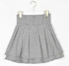 【美品】evelyn ギンガム ダブルフレア　スカート
