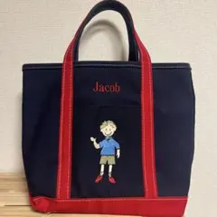 LLBean トートバッグ　ネイビー✕レッド