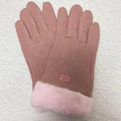 ❤️新品❤️ピンク手袋 ファー付き スマホ、タッチパネル対応