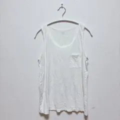 ジェイクルー タンクトップ 無地 Ｕネック ノースリーブ Ｓ 白 綿 リゾートのサムネイル