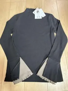 新品　しまむら　mysa closet 袖フリル　Tシャツ　田中里奈　S 黒