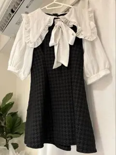 titty&Co. チェックフリルリボンワンピース