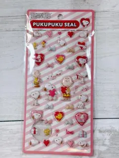 スヌーピー　PEANUTS　ぷくぷく シール　レッド