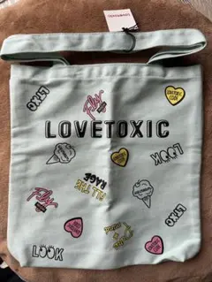 【新品】　lovetoxic トートバッグ ミントグリーンのサムネイル
