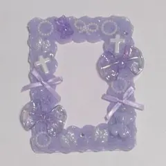 ハンドメイド 硬質ケース デコ パープル No.52