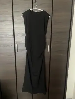 ZARA ブラック ノースリーブ ロングワンピース