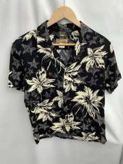VANSON Hawaiian Moon 半袖アロハシャツ ブラックのサムネイル
