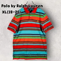 Polo by Ralph Lauren 半袖 ポロシャツ カラフルボーダーXL