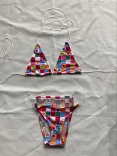 アクアドレスのセクシー紐Ｔビキニ　新品未使用品 アクアドレス マルチカラー ストライプ柄マイクロビキニ買取入荷