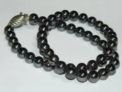 ８ｍｍ ブラックパール調 ネックレス レディース 4１cm