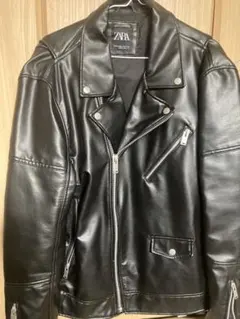 ZARA ダブルライダースジャケット　ザラ　メンズ　XL フェイクレザー　美品