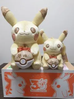 新品 ポケモン 30周年 ぬいぐるみ マスコット ピカチュウ セット