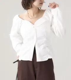 【新品】mystic 長袖パフビスチェブラウス