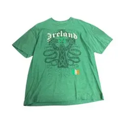 プリントTシャツ　半袖　クローバー　グリーン　XL 古着8S3