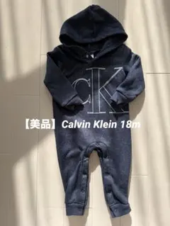 【美品】Calvin Klein ベビー ロンパース フード付き18m