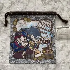 新品 未使用《ディズニー》巾着 パイレーツサマー2020 ミッキー ミニー 海賊
