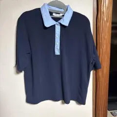 AMERICAN HOLIC ポロシャツ ネイビー ライトブルー