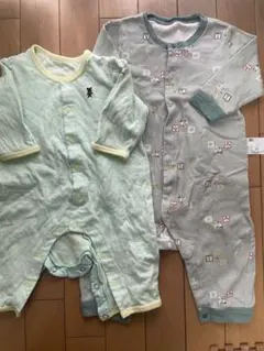 70 80ロンパース ミキハウス ユニクロ2枚セット