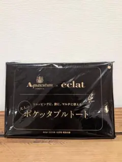 eclatエクラ10月号付録　ブラックトートバッグ アクアスキュータム新品を