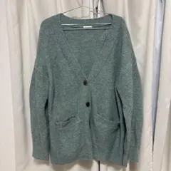 GUパフィータッチオーバーサイズカーディガン グリーン