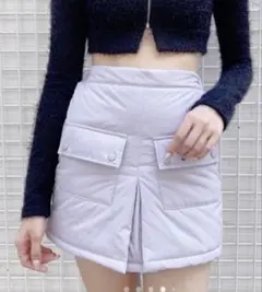 lilLilly ダウンミニキュロット ブルー