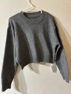 GRL新品グレー クロップド セーター 長袖