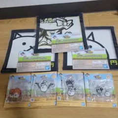 にゃんこ大戦争一番くじ G賞味方キャラアクリルスタンド4点 F賞ハンドタオル3点