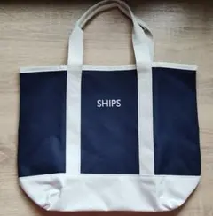 SHIPS ミニ トートバッグ 非売品 ノベルティ ブルー ネイビー シップスのサムネイル