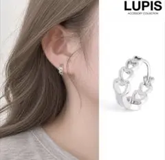 LUPIS ハートフープピアス シルバーのサムネイル