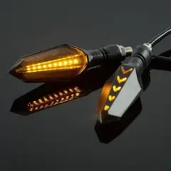 シーケンシャル ウインカー バイク 流れる LED 2個 セット 前後から確認可のサムネイル