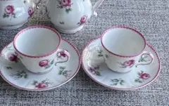 【未使用美品】リチャードジノリ★アンティックローズ★トリオ　ペア Richard Ginori - 【美品】リチャードジノリ☆アンティックローズ