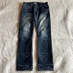 00's y2k ダメージ flare denim pants archive