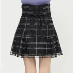 MERCURYDUO マーキュリーデュオ シアー チェック スカパン スカート