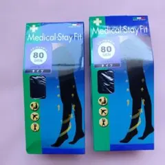 Medical-StayFit 着圧タイツ　ブラック 80DEN　MーL
