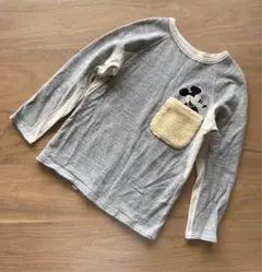 denim dungaree large 01 グレー　ミッキー　ロンT