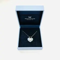 Y2503-476　 ウェッジウッド　ネックレス　ハート　シルバー　専用箱あり