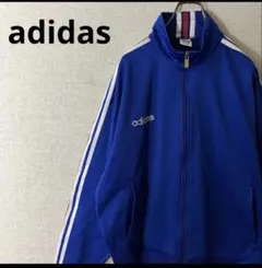 90s デサント製 アディダス トラックジャケット ジャージ トリコロール.
