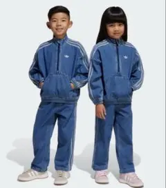 完売品 アディダス オリジナルス デニム セットアップ ジャケット 130