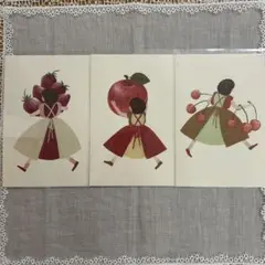 【匿名発送】てるふく商店　くだものどろぼう　ポストカード　3枚セット