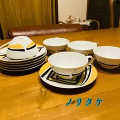 ヴィンテージ ノリタケ サイケ模様 ティーカップセット